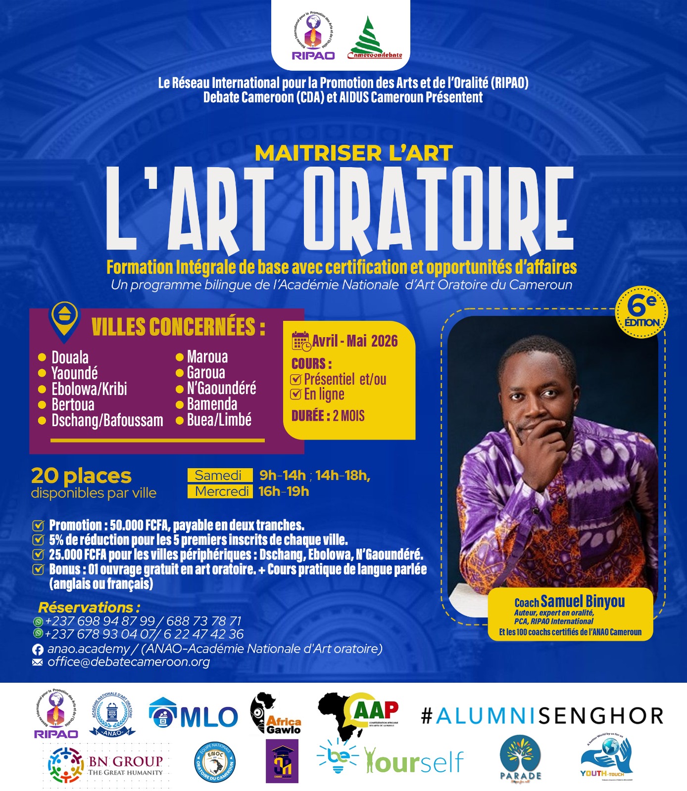 FORMATION ART ORATOIRE AFRIQUE - CAMEROUN