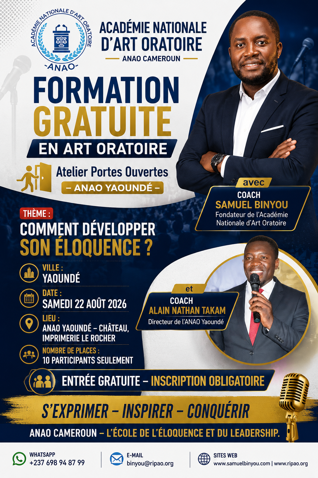 Formation en art Oratoire Cameroun Yaoundé