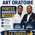 Formation gratuite art oratoire Douala- Coach Samuel Binyou