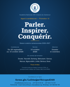 FORMATION COACHING EN ART ORATOIRE N°10 CAMEROUN