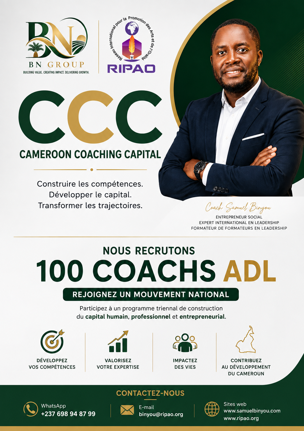 Cameroon Coaching Capital English Coach Samuel Binyou