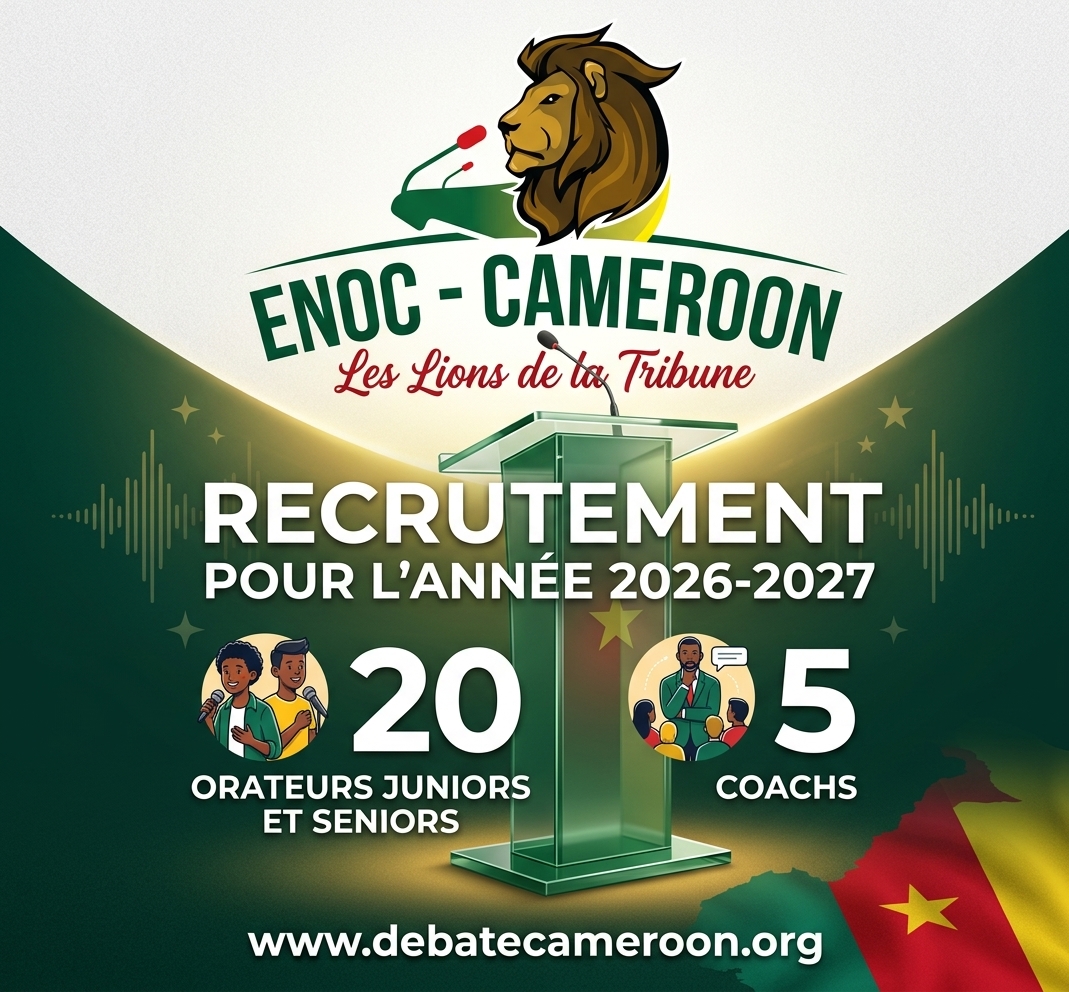 ENOC 237 Promotion 2026-2027 recrutement de 20 orateurs professionnels et de 05 coachs nationaux en art oratoire Cameroun