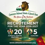 Debate Cameroon Recrutement year 2026-2025 5 coaches 20 speakers International Career